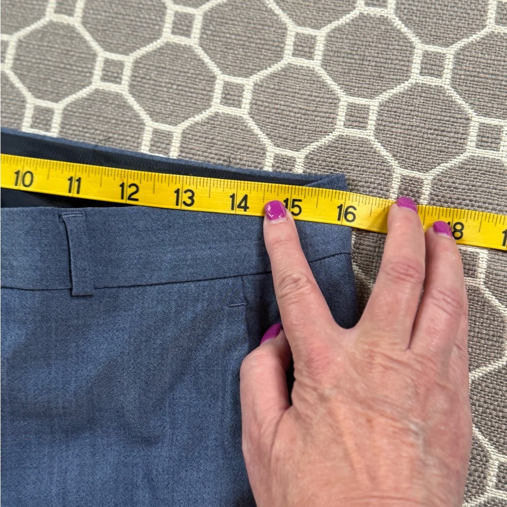 Banana Republic Light Blue Cropped Lined Trousers Size 8 - Picture 6 of 11